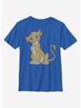 Disney The Lion King Simba Vintage Youth T-Shirt, ROYAL, hi-res