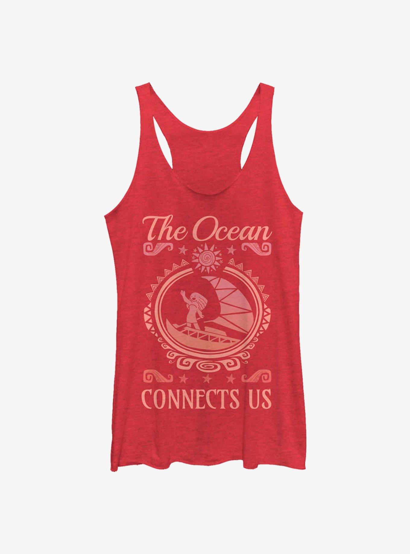 Disney Moana Connection Womens Tank Top, RED HTR, hi-res