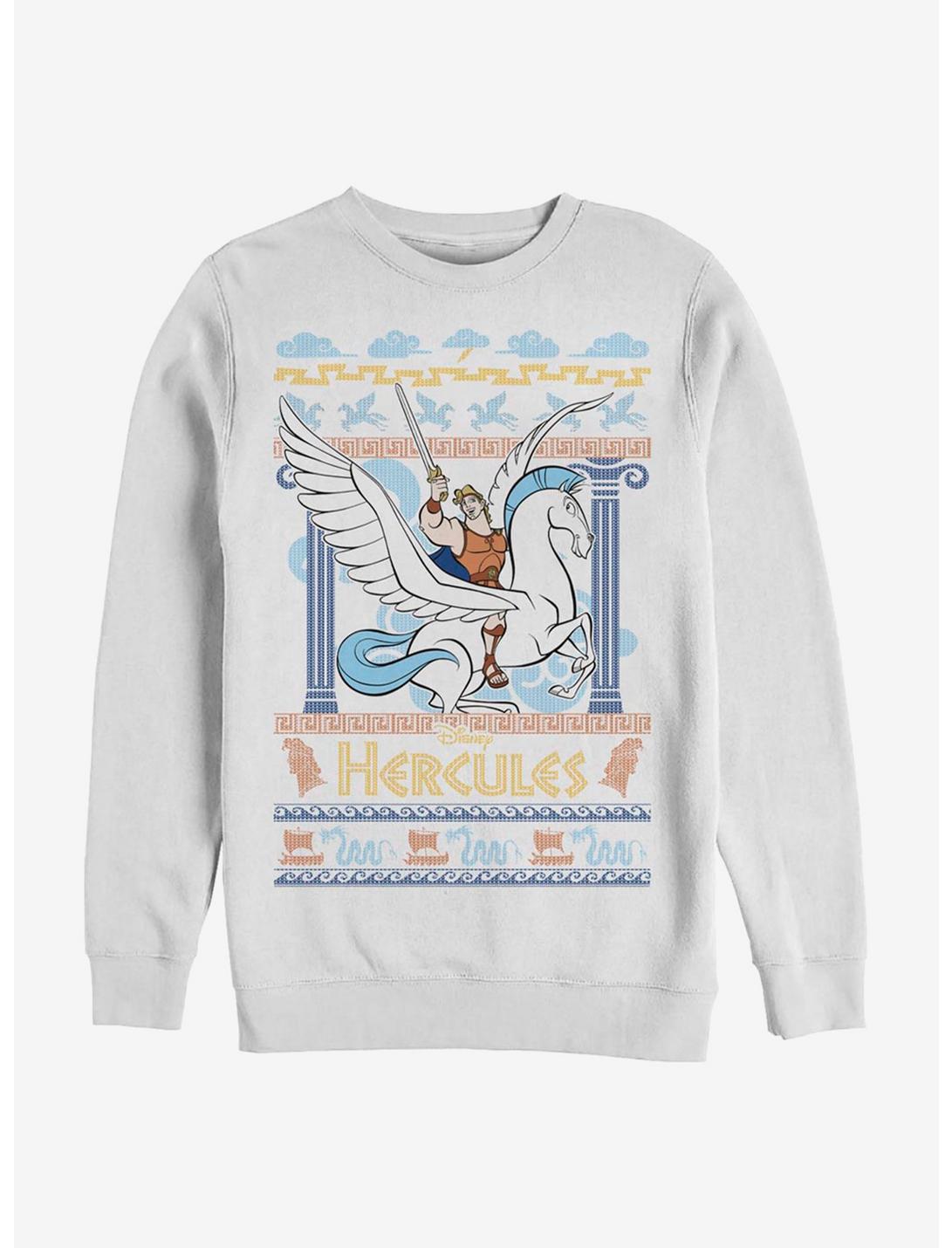Disney Hercules Sweater Pattern Sweatshirt, WHITE, hi-res
