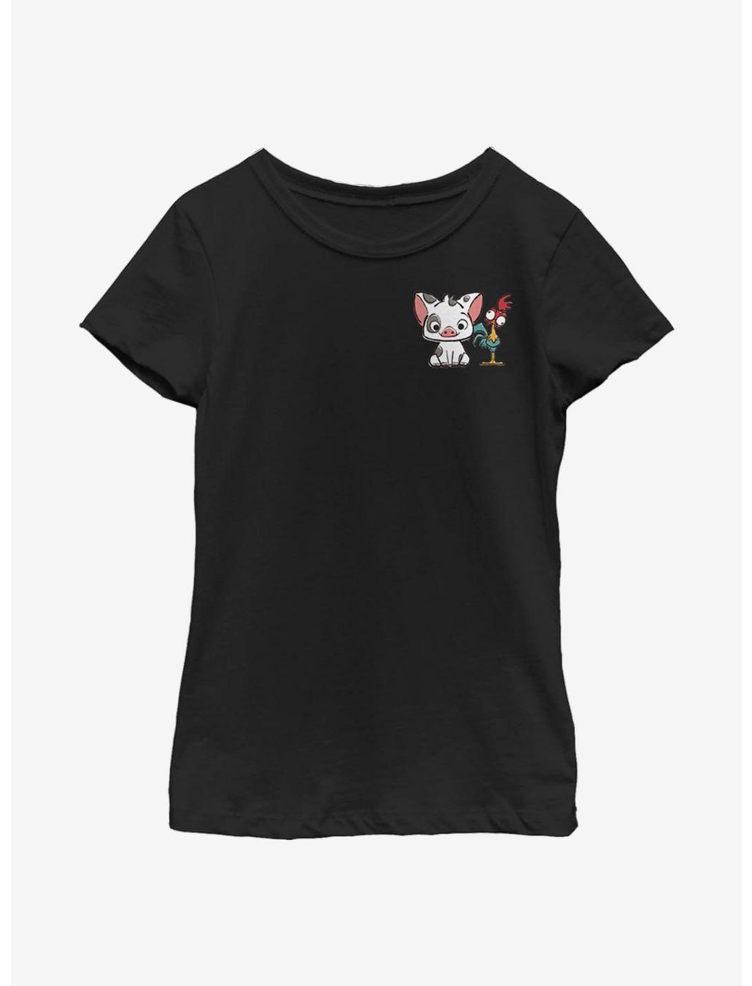 Disney Moana Pals Faux Pocket Youth Girls T-Shirt, BLACK, hi-res