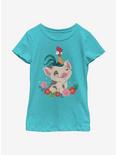 Disney Moana Tropical Buddies Youth Girls T-Shirt, TAHI BLUE, hi-res
