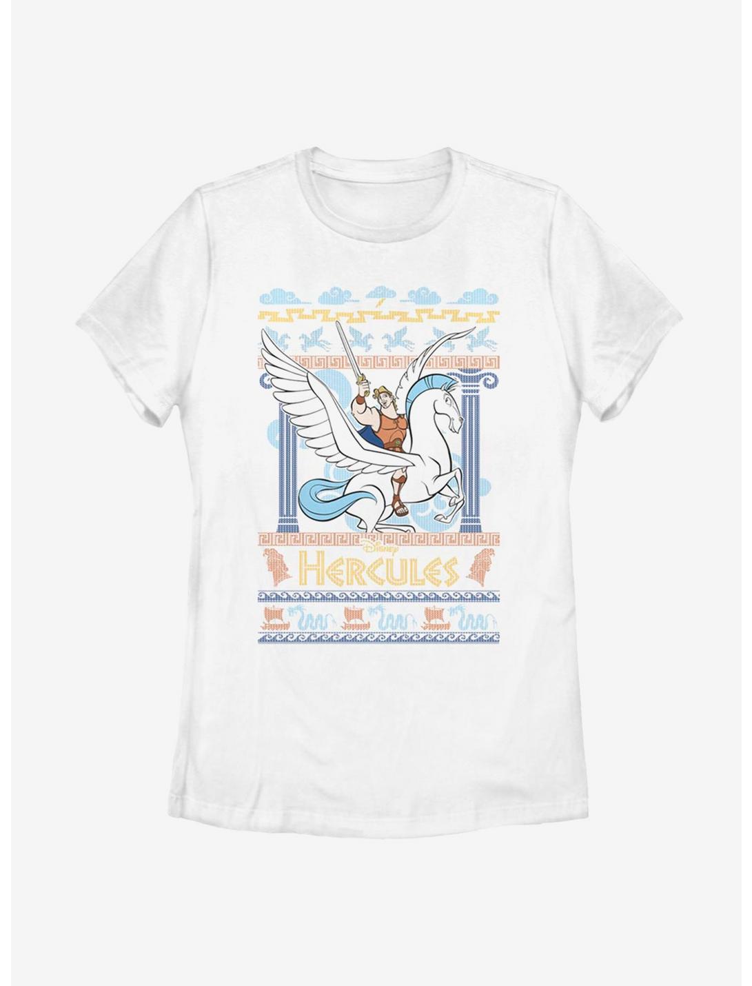 Disney Hercules Sweater Pattern Womens T-Shirt, WHITE, hi-res