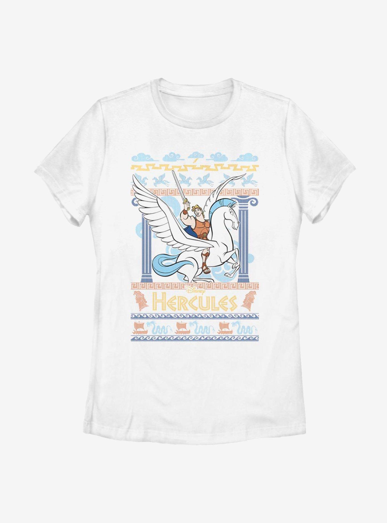 Disney Hercules Sweater Pattern Womens T-Shirt, WHITE, hi-res