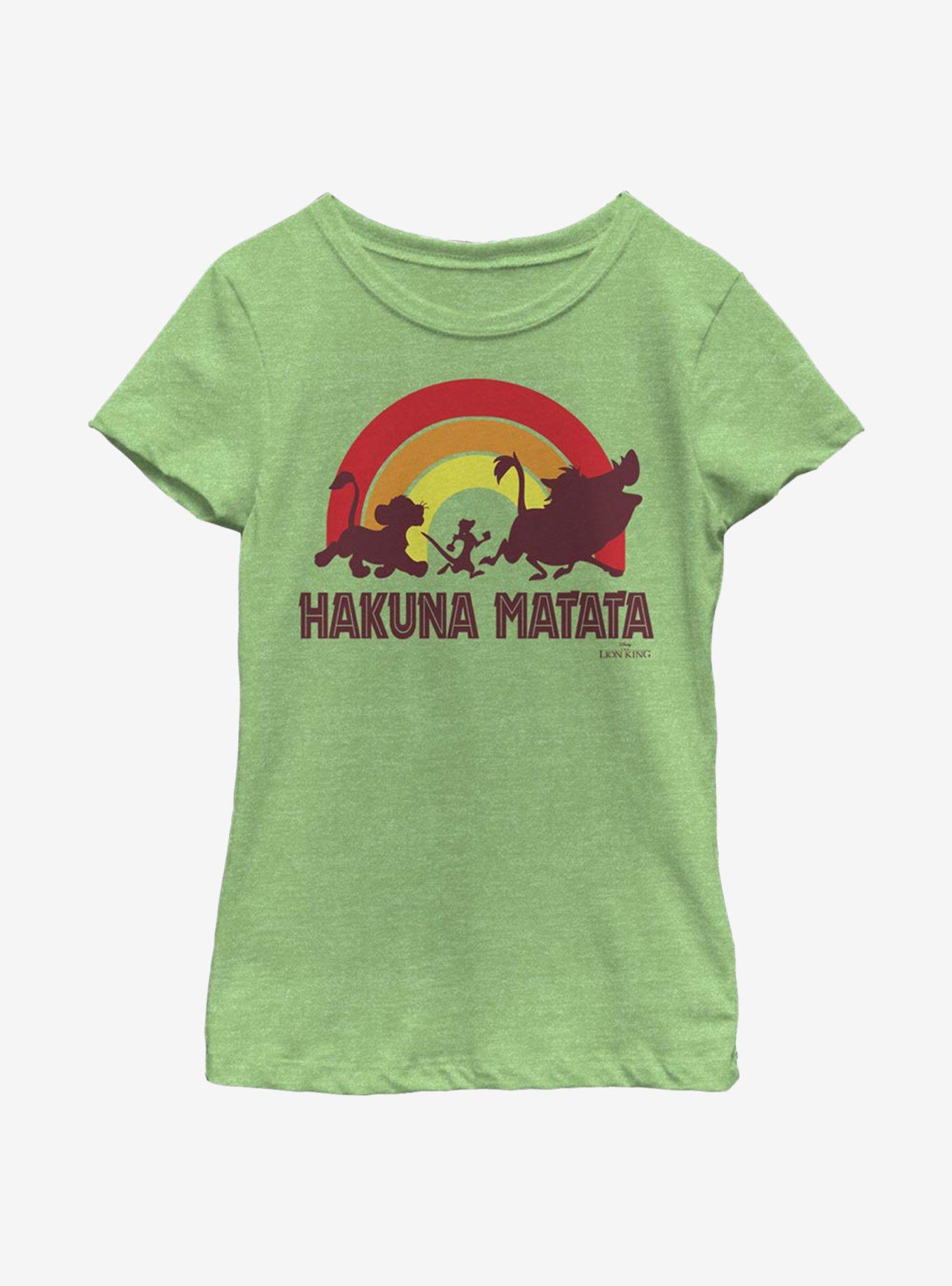 Disney The Lion King Hakuna Rainbow Youth Girls T-Shirt, GRN APPLE, hi-res