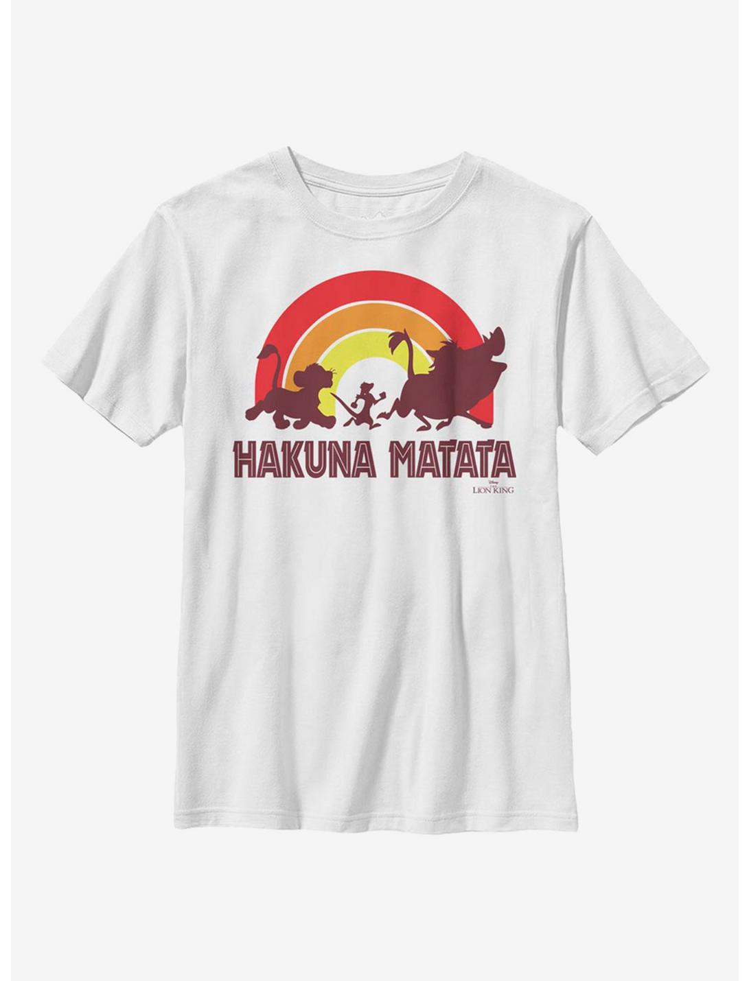 Disney The Lion King Hakuna Rainbow Youth T-Shirt, WHITE, hi-res