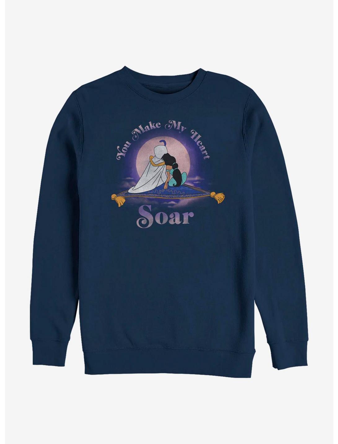 Disney Aladdin You Make My Heart Soar Sweatshirt, NAVY, hi-res