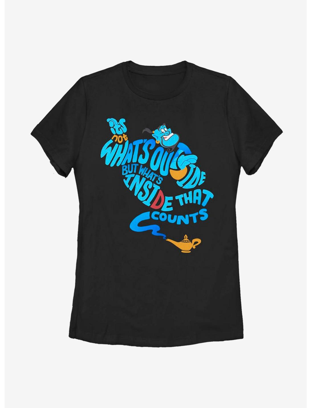 Disney Aladdin Quote Genie Bottle Womens T-Shirt, BLACK, hi-res