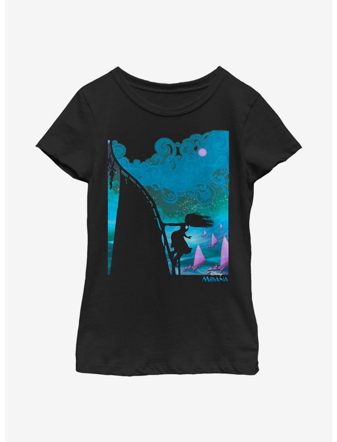 Disney Moana Boat W Logo Youth Girls T-Shirt, BLACK, hi-res