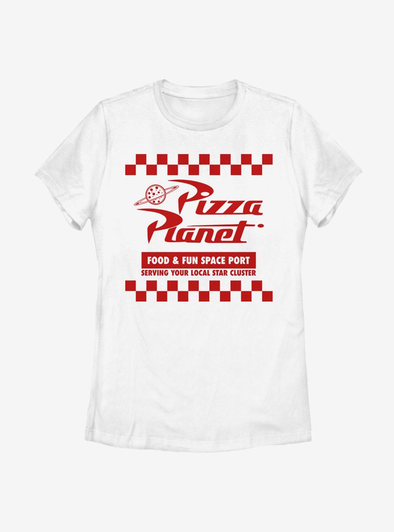 Disney Pixar Toy Story Pizza Planet Box Womens T-Shirt, WHITE, hi-res