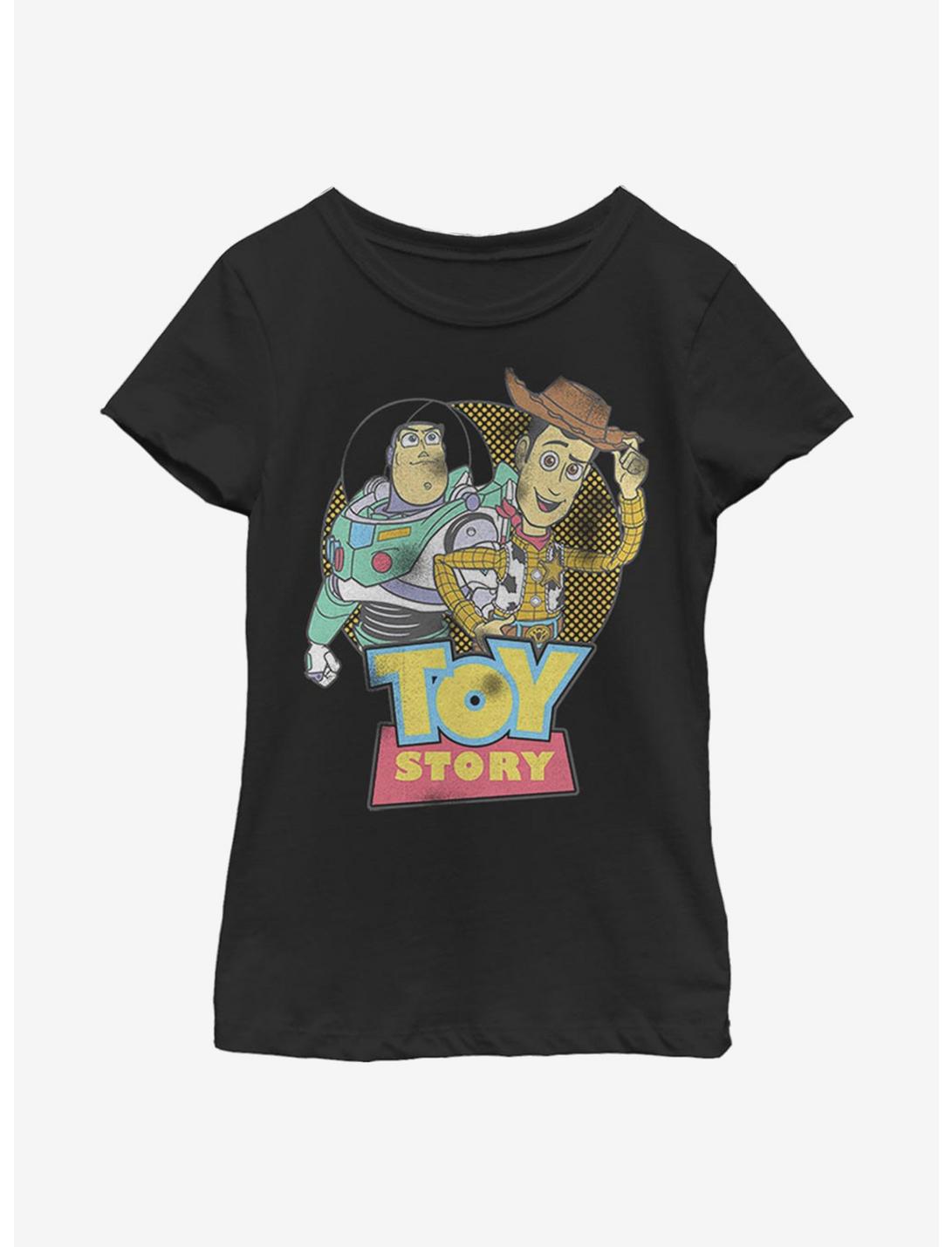 Disney Pixar Toy Story Halftone Youth Girls T-Shirt, BLACK, hi-res