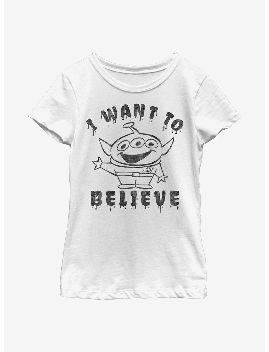 Disney Pixar Toy Story Aliens Believe Youth Girls T-Shirt, WHITE, hi-res