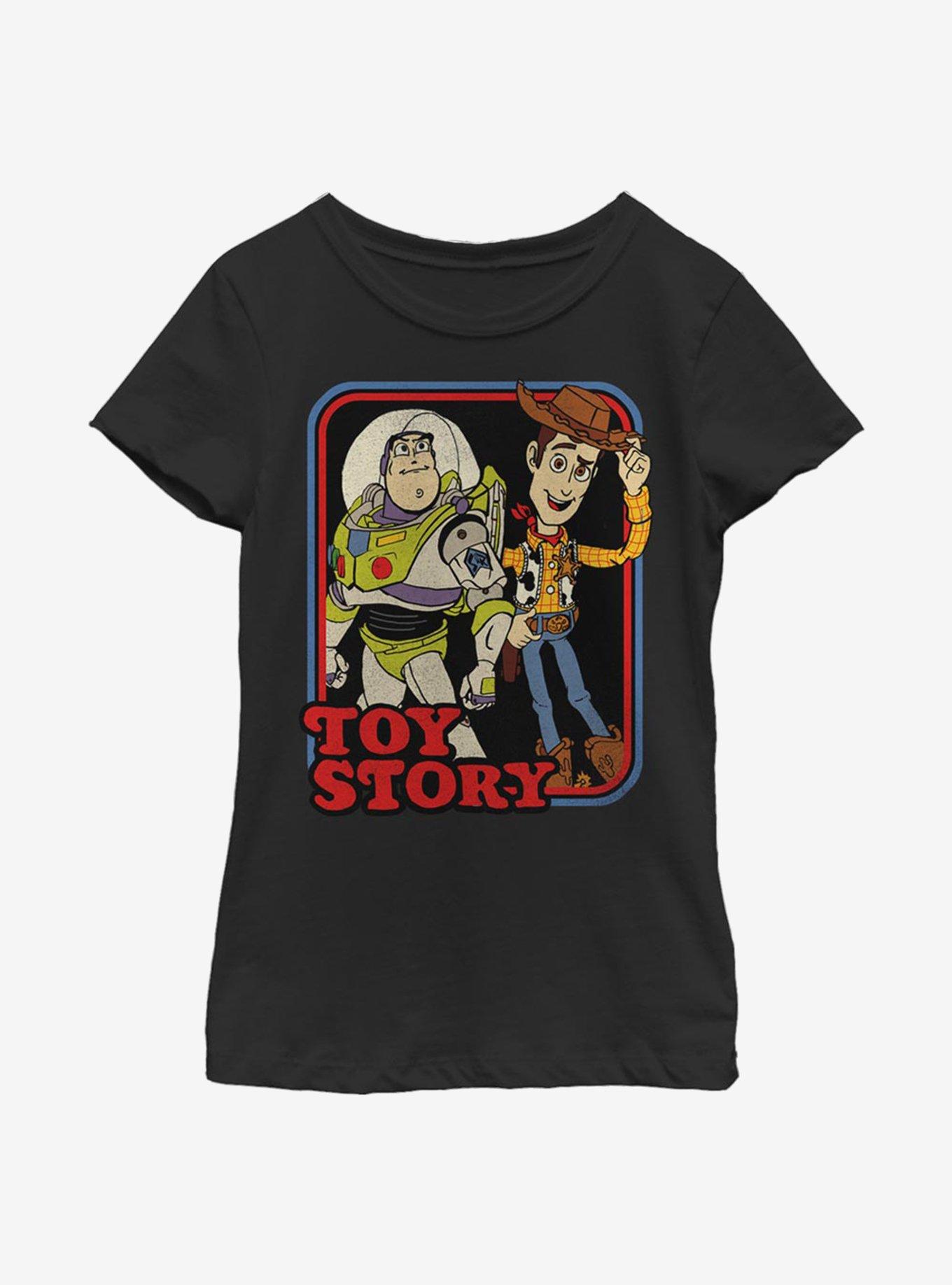 Disney Pixar Toy Story Storybook Youth Girls T-Shirt - BLACK | BoxLunch