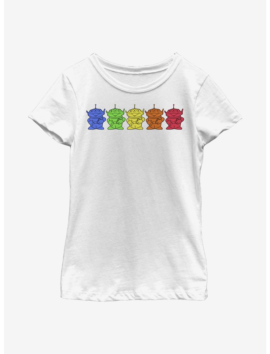 Disney Pixar Toy Story Chromatic Aliens Youth Girls T-Shirt, WHITE, hi-res