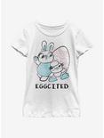 Disney Pixar Toy Story 4 Eggcited Ducky Bunny Youth Girls T-Shirt, WHITE, hi-res
