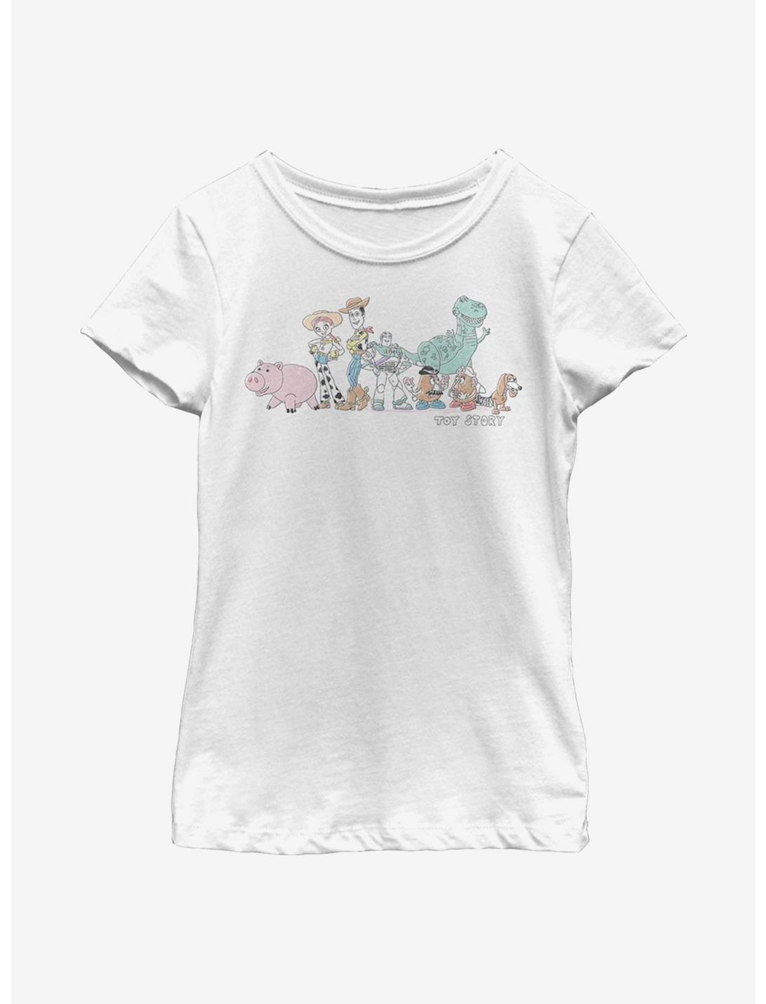 Disney Pixar Toy Story Line Up Youth Girls T-Shirt, WHITE, hi-res