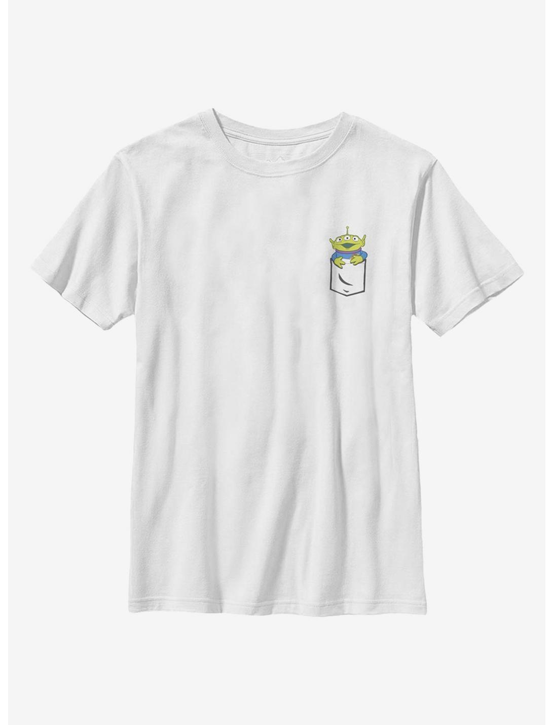 Disney Pixar Toy Story Cute Alien Faux Pocket Youth T-Shirt, WHITE, hi-res
