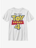 Disney Pixar Toy Story 4 Full Color Logo Youth T-Shirt, WHITE, hi-res