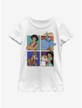 Disney Aladdin Four Square Youth Girls T-Shirt, WHITE, hi-res