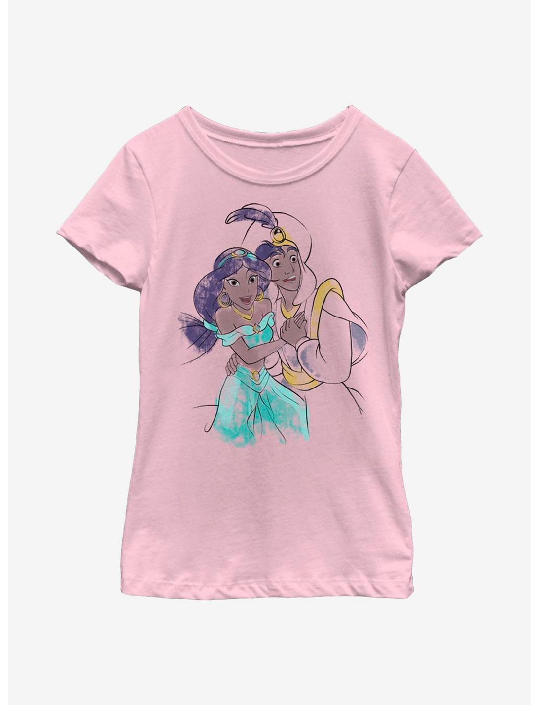Disney Aladdin Jasmine And Ali Youth Girls T-Shirt, PINK, hi-res