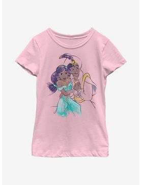 Disney Aladdin Jasmine And Ali Youth Girls T-Shirt, , hi-res