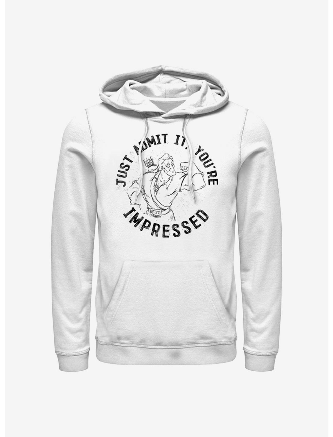 Disney Beauty And The Beast You're Impressed Gaston Hoodie, WHITE, hi-res