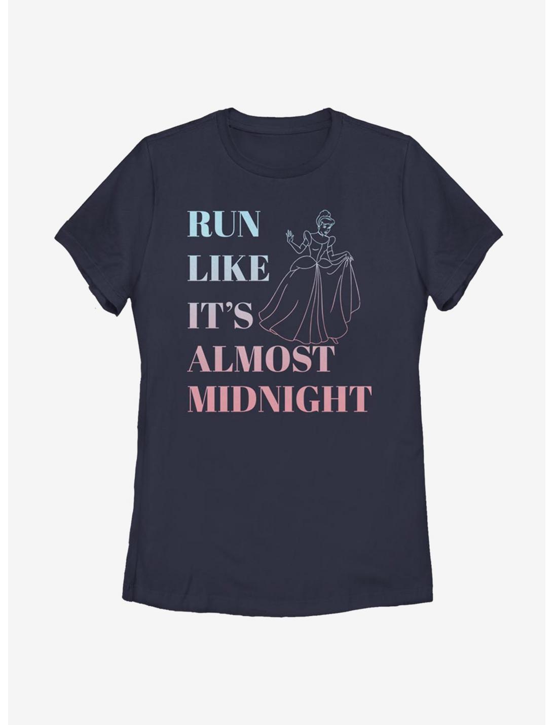 Disney Cinderella Run Like It's Almost Midnight Womens T-Shirt, NAVY, hi-res