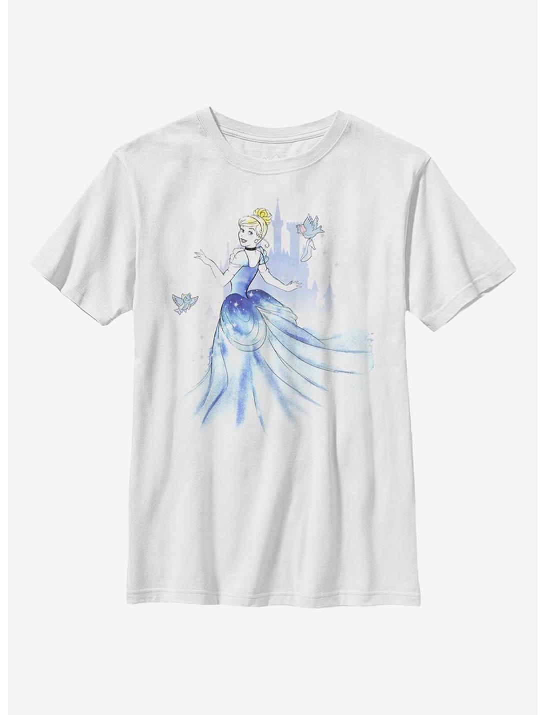 Disney Cinderella Washy Youth T-Shirt, WHITE, hi-res