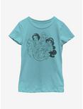 Disney Princesses Simple Princess Youth Girls T-Shirt, TAHI BLUE, hi-res