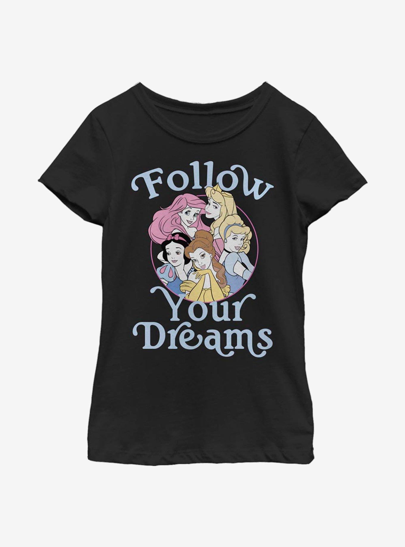 Disney Princesses Follow Your Dreams Youth Girls T-Shirt, , hi-res