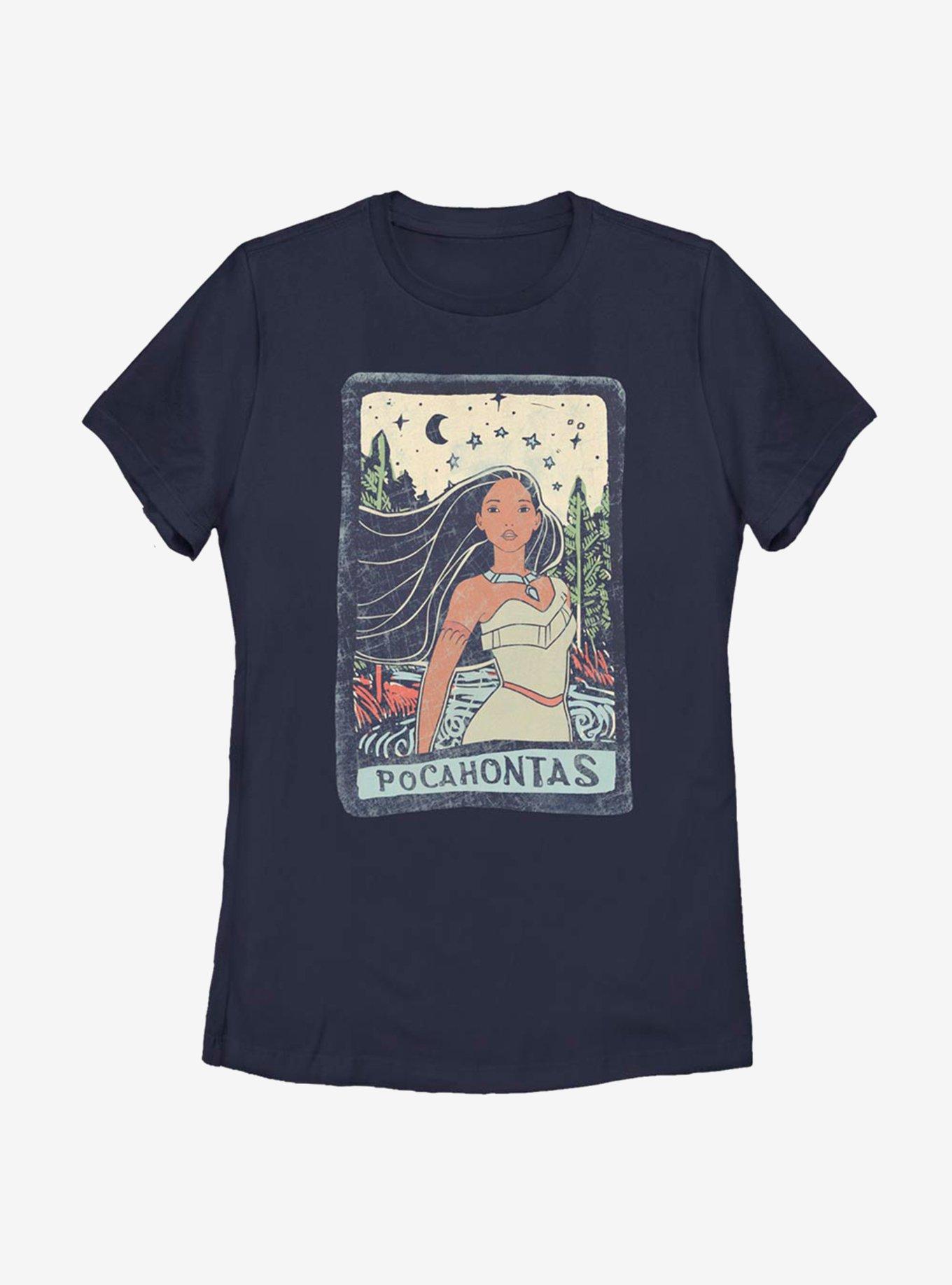 Disney Pocahontas Block Bottom Text Womens T-Shirt, , hi-res