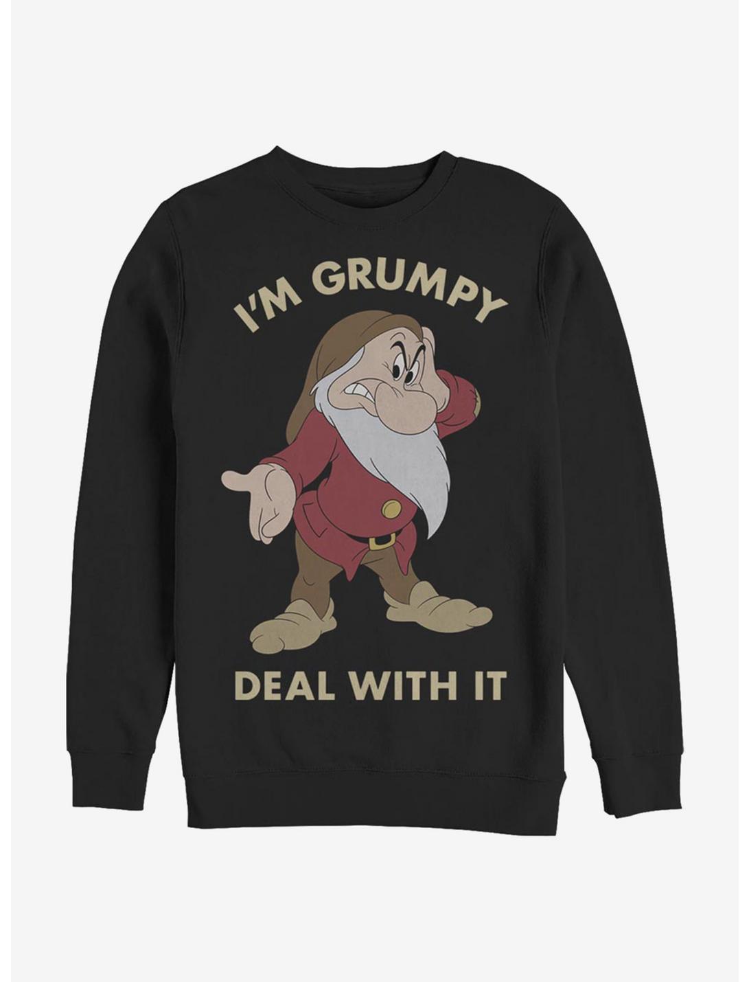 Disney Snow White And The Seven Dwarfs Grumpy Deal Sweatshirt, BLACK, hi-res