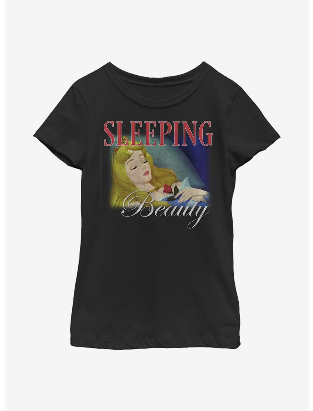 Disney Sleeping Beauty True Love Conquers All Youth Girls T-Shirt, BLACK, hi-res