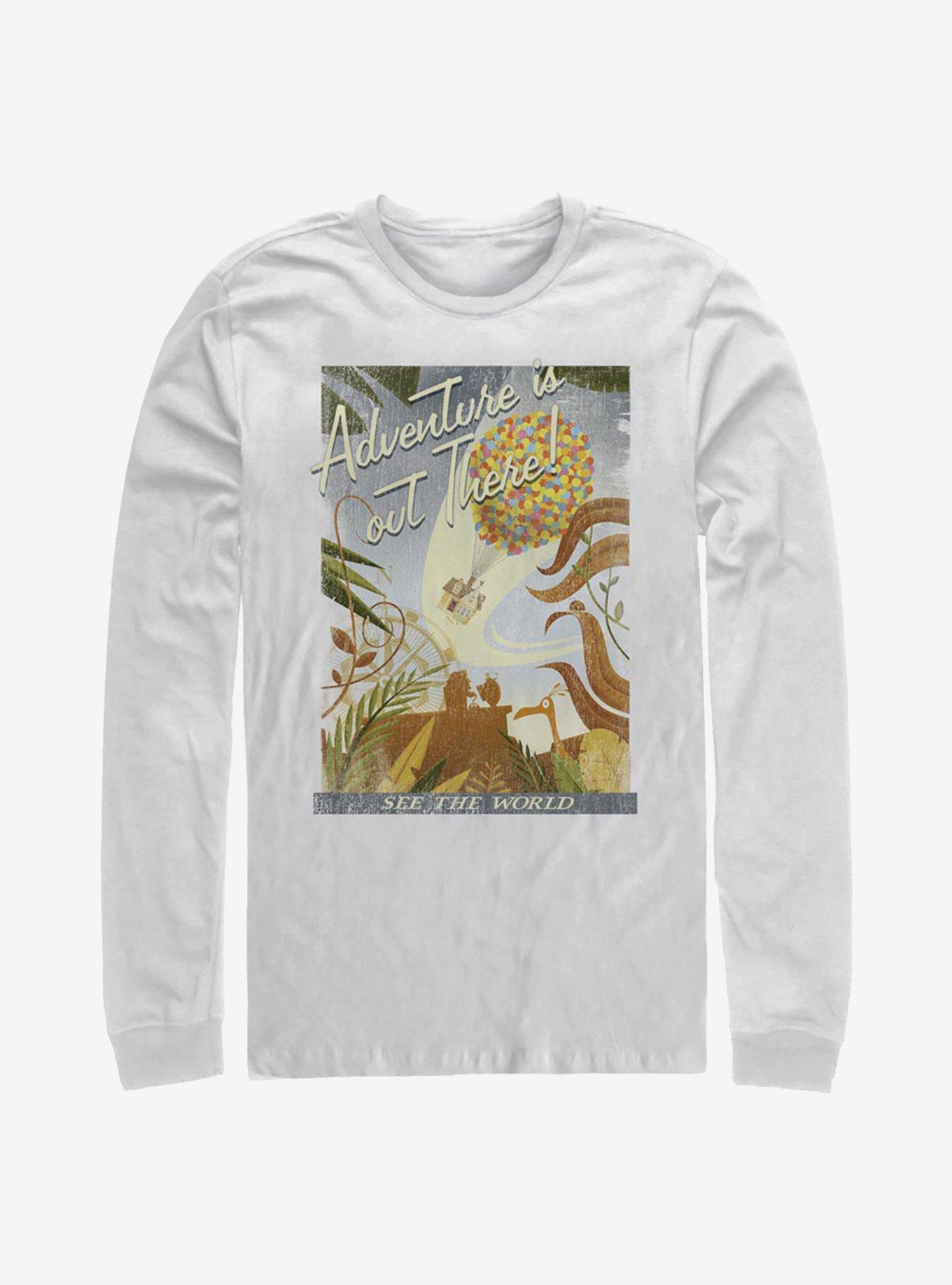 Disney Pixar Up Travel Poster Long-Sleeve T-Shirt, WHITE, hi-res