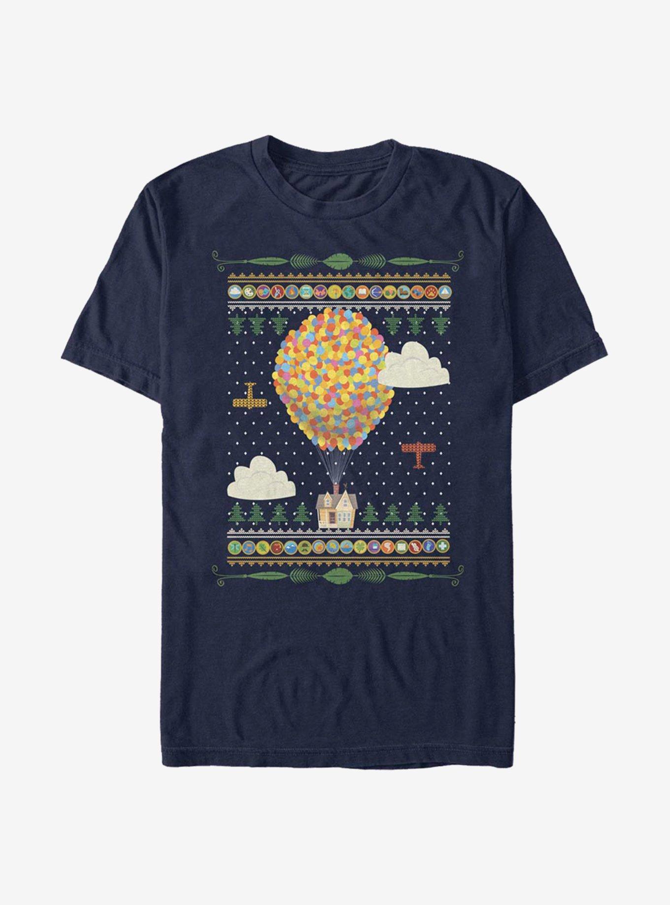 Disney Pixar Up Holiday Sweater Pattern T-Shirt, , hi-res