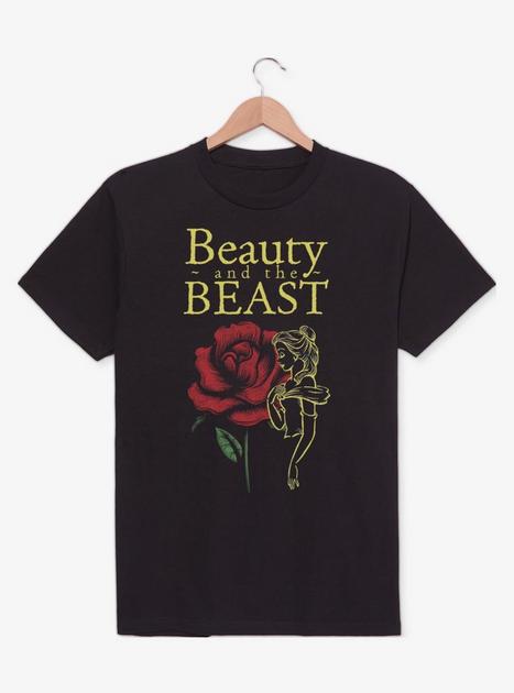Disney Beauty And The Beast The Rose T-Shirt - BLACK | BoxLunch