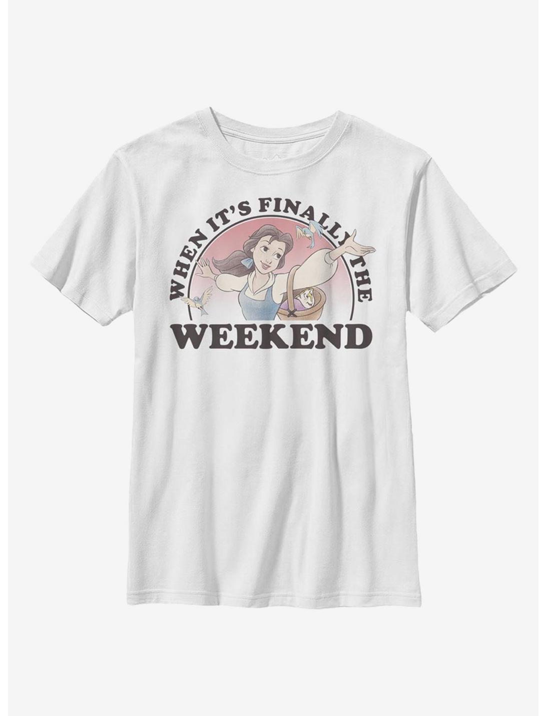 Disney Beauty And The Beast Weekend Belle Youth T-Shirt, WHITE, hi-res