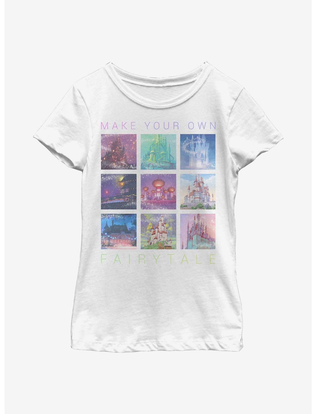 Disney Princesses Castles Youth Girls T-Shirt, WHITE, hi-res