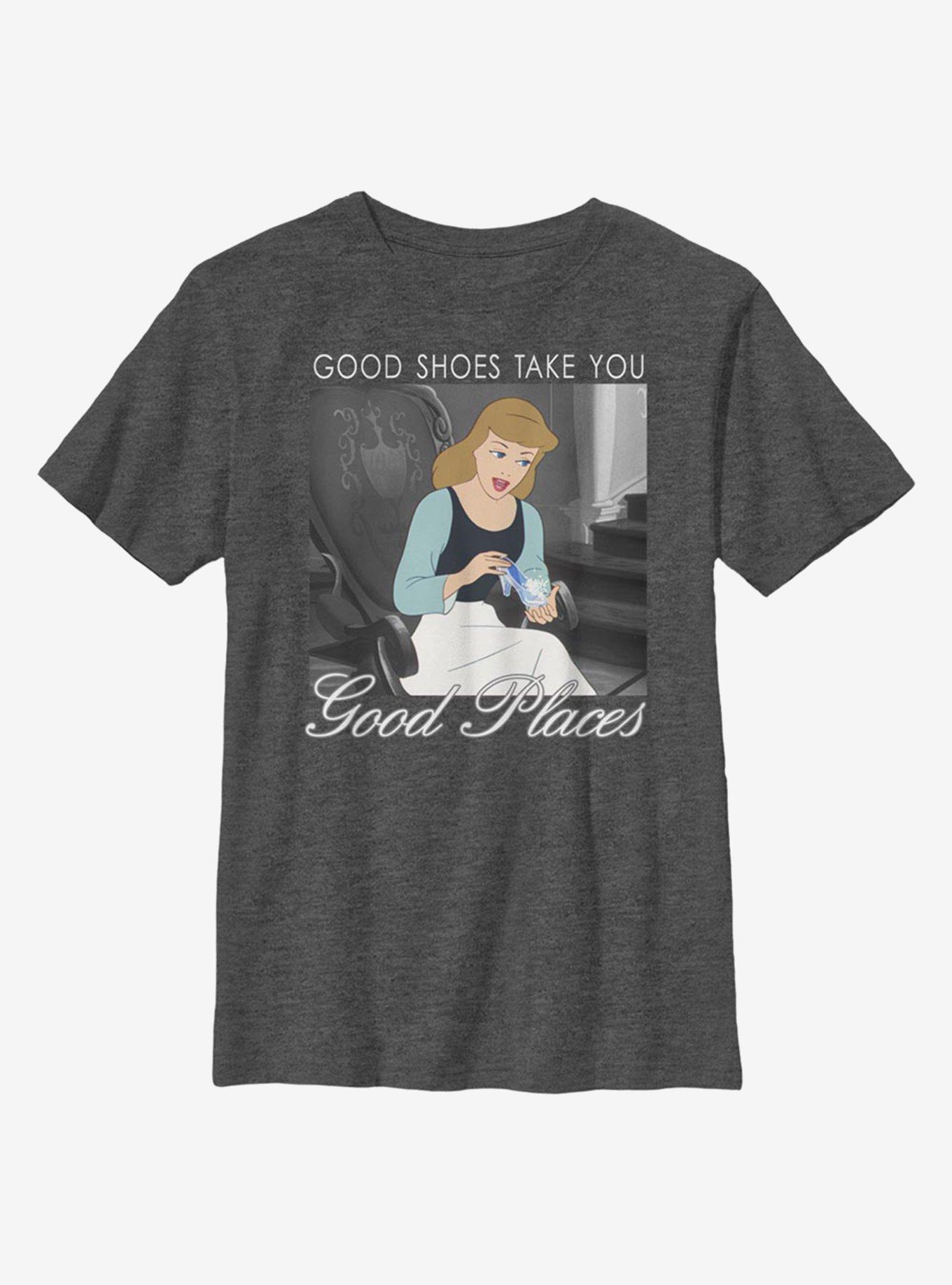 Disney Cinderella Shoes Youth T-Shirt, , hi-res
