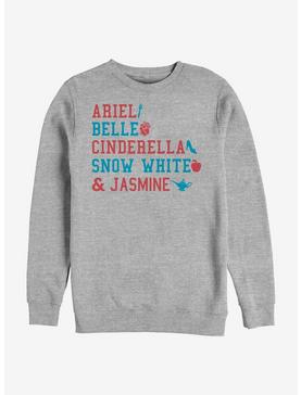 Disney Princesses Americana Stacked Names Sweatshirt, , hi-res