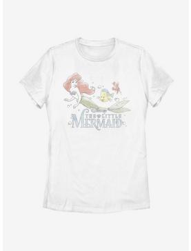 Disney The Little Mermaid Watercolor Fade Ariel Womens T-Shirt, , hi-res