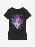 Disney The Little Mermaid 90s Ariel Youth Girls T-Shirt, BLACK, hi-res
