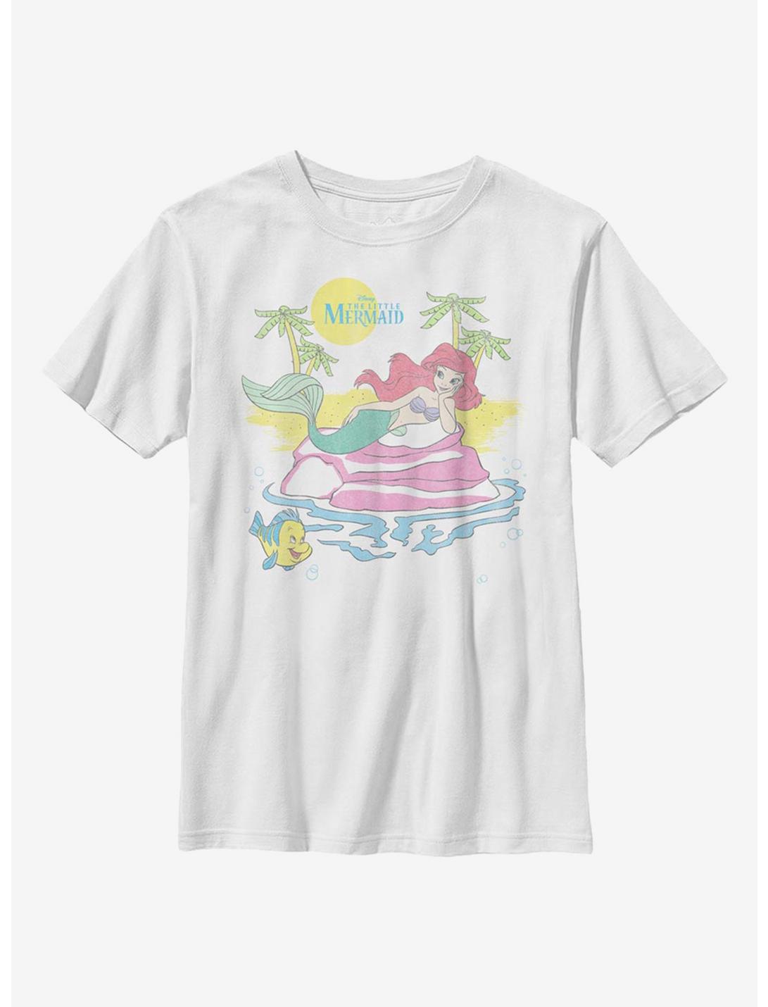 Disney The Little Mermaid Beachy Ariel Youth T-Shirt, WHITE, hi-res