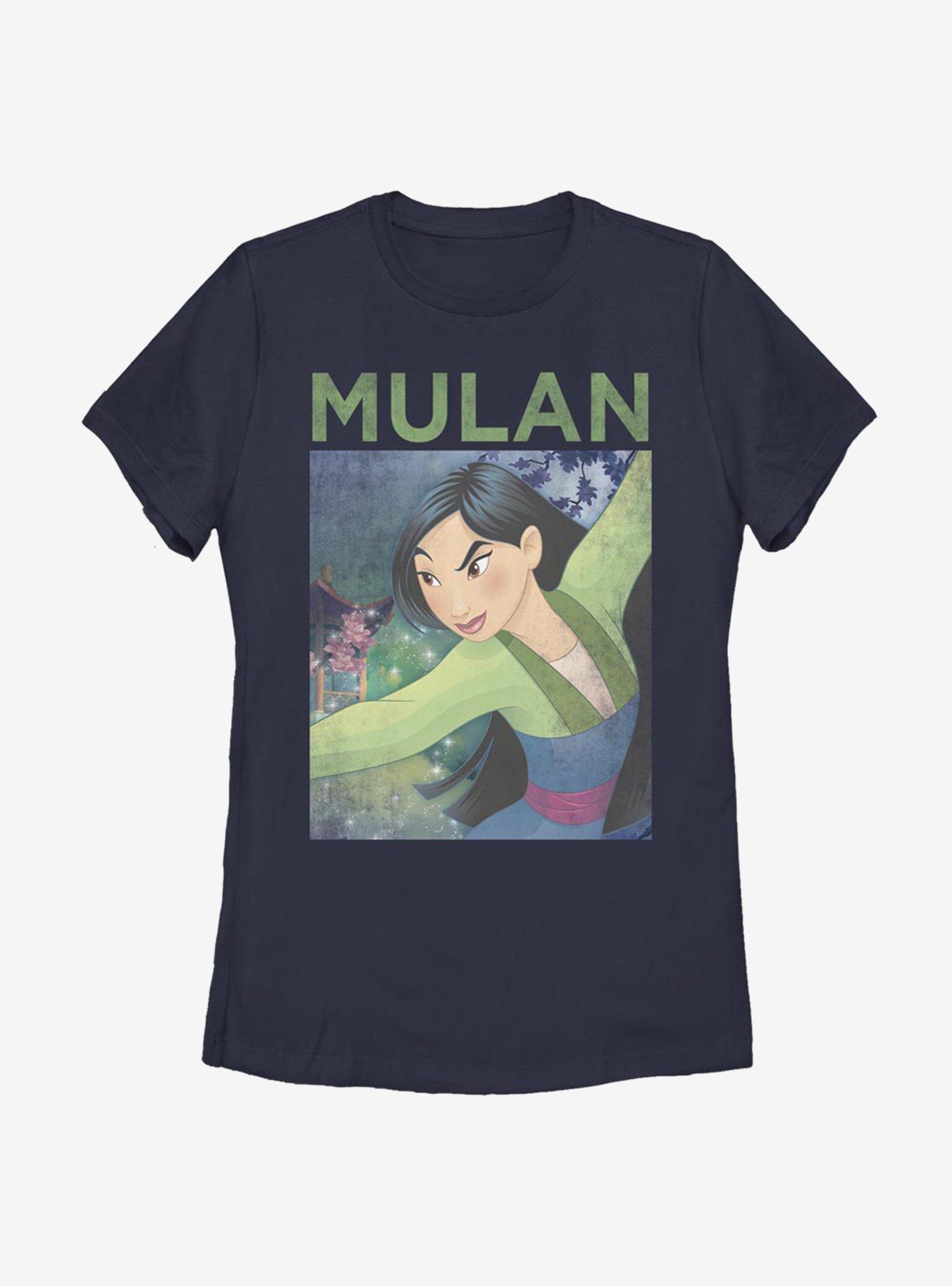 Disney Mulan Mushu Poster Womens T-Shirt, NAVY, hi-res