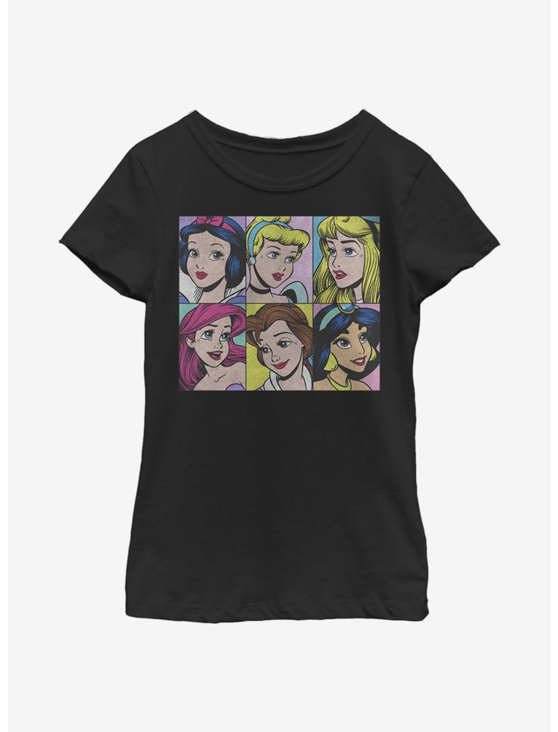 Disney Princesses Pop Princesses Youth Girls T-Shirt, BLACK, hi-res