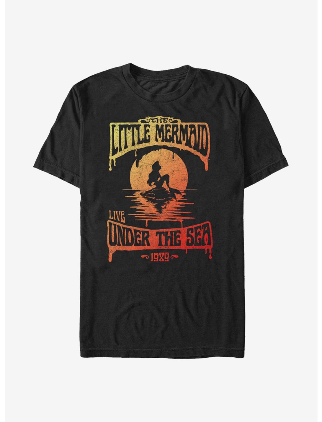Disney The Little Mermaid Ariel Sunset T-Shirt, BLACK, hi-res