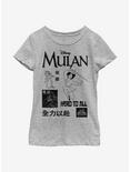 Disney Mulan Grid Youth Girls T-Shirt, ATH HTR, hi-res