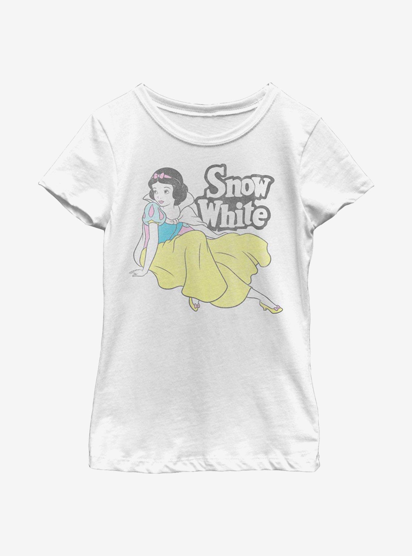 Disney Snow White And The Seven Dwarfs Vintage Youth Girls T-Shirt, WHITE, hi-res