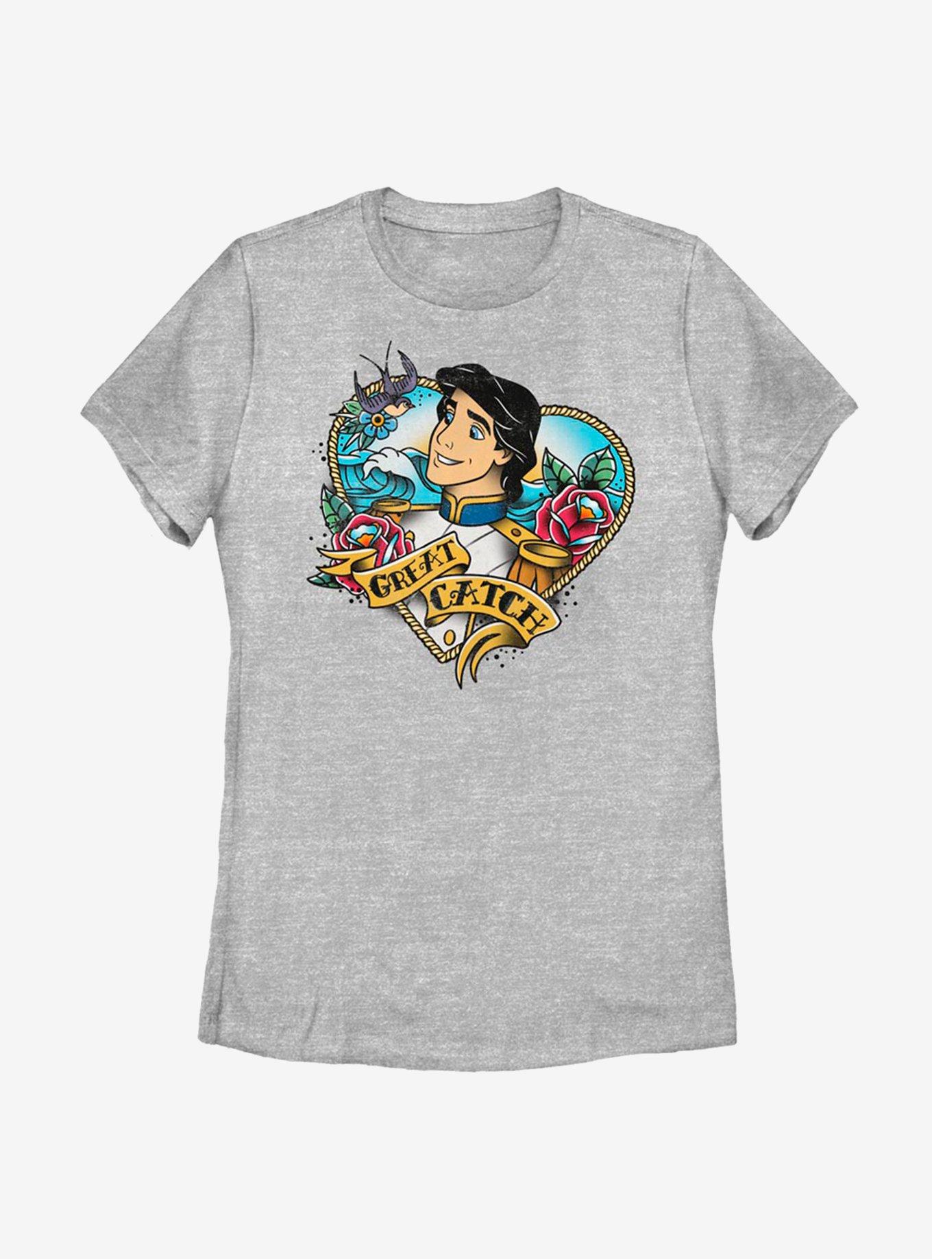 Disney The Little Mermaid Eric Great Catch Womens T-Shirt, ATH HTR, hi-res