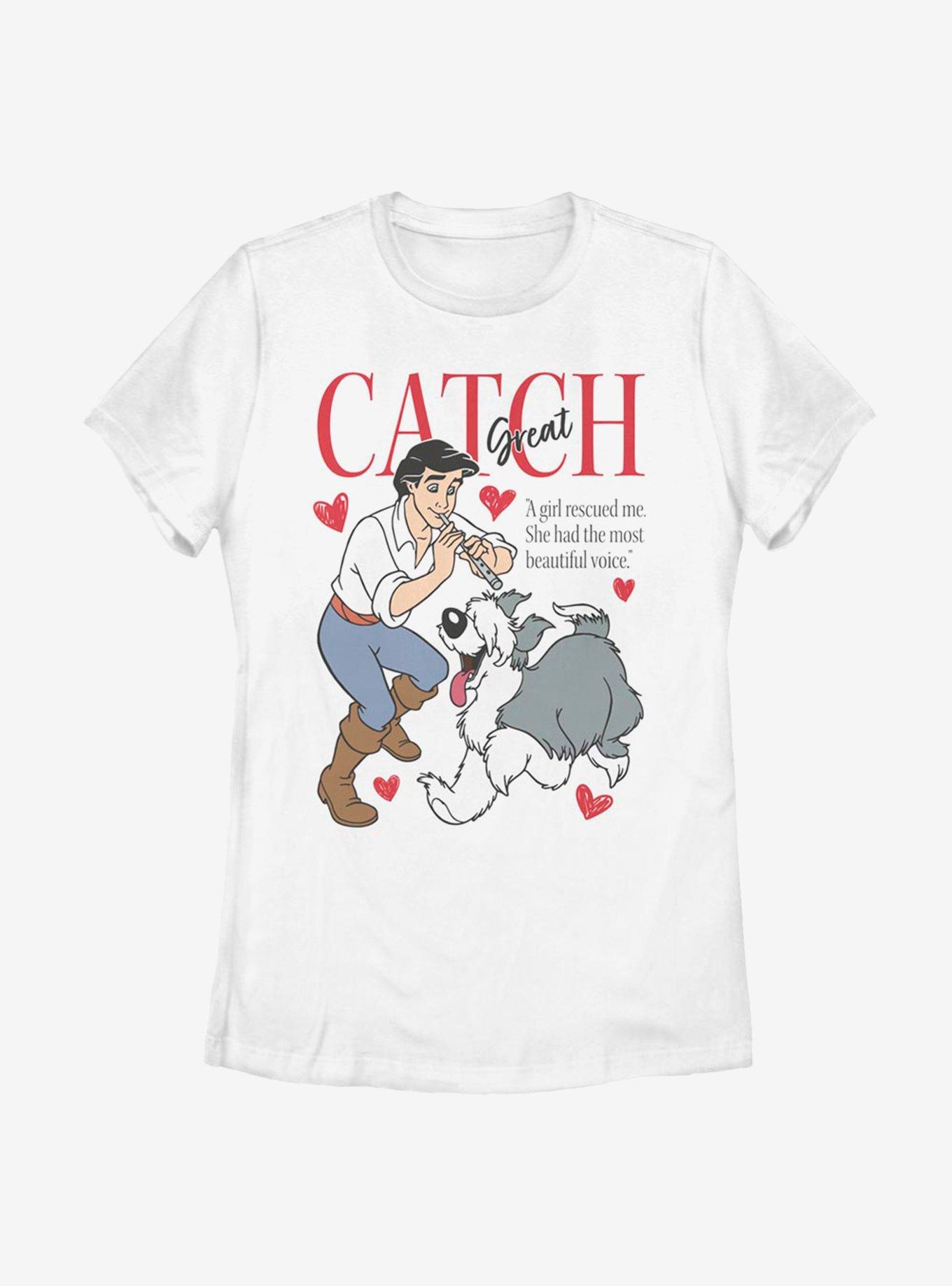Disney The Little Mermaid Great Catch Womens T-Shirt, WHITE, hi-res