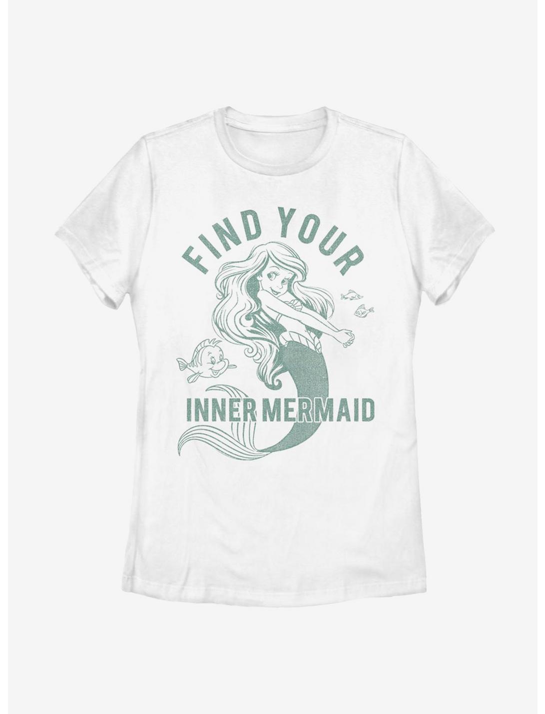 Disney The Little Mermaid Inner Mermaid Womens T-Shirt, WHITE, hi-res